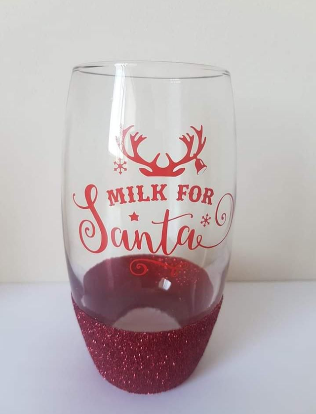 Milk For Santa Glitter Tumbler