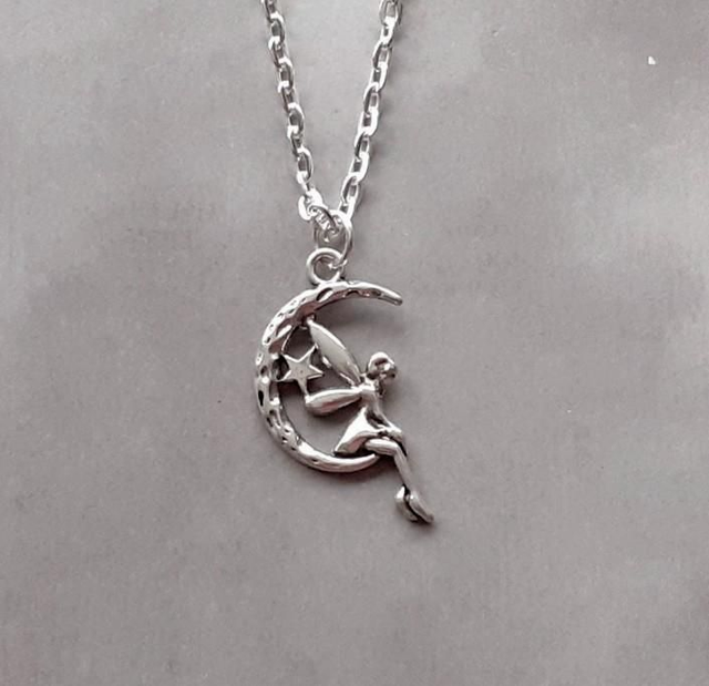 Fairy and Moon Necklace 