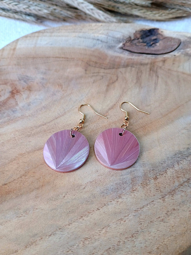 Boucles d'oreilles SIMPLE Éventail - Nude