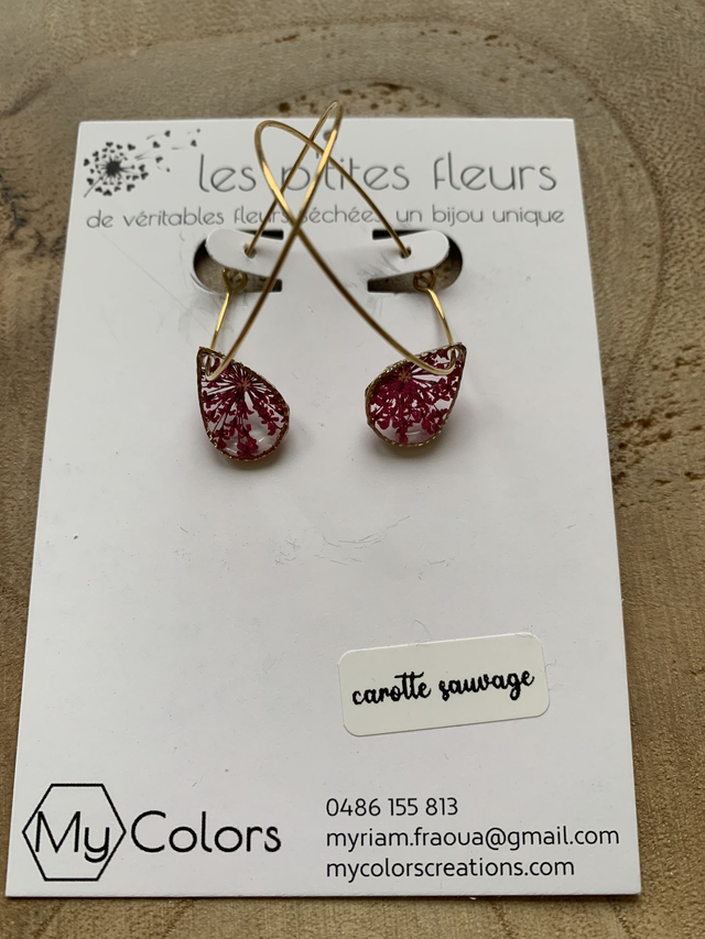 Roses - boucles d'oreilles créoles