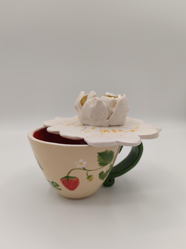 Tasse Fraise "Fleur de thé"