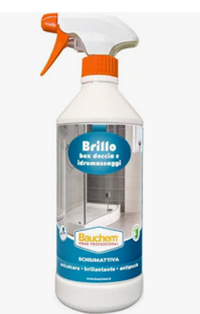 Detergente anticalcare Brillo per box doccia e vasche idromassaggio