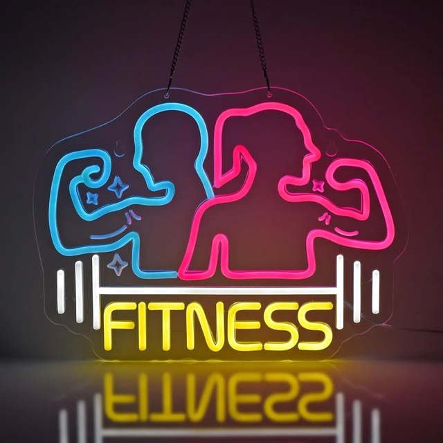 LED Neon Lamp Fitness (40x30cm)