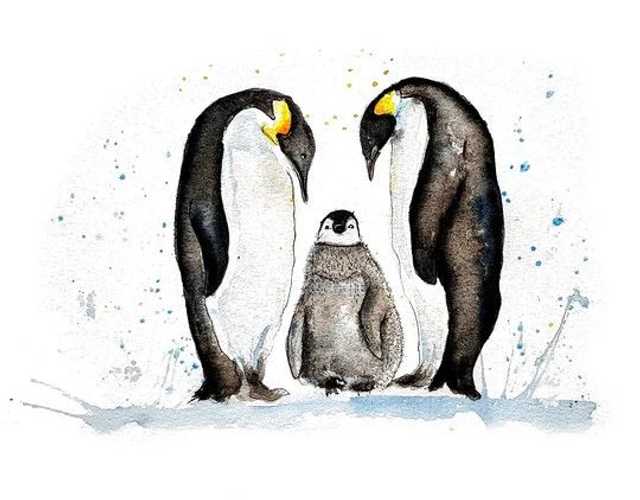 Penguin Family Greeting Card