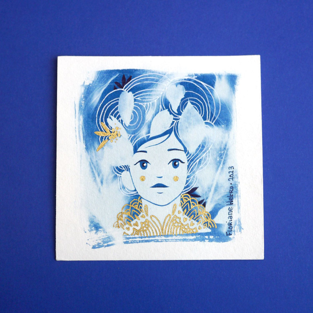 CYANOTYPE MINI // avec dorures ✨