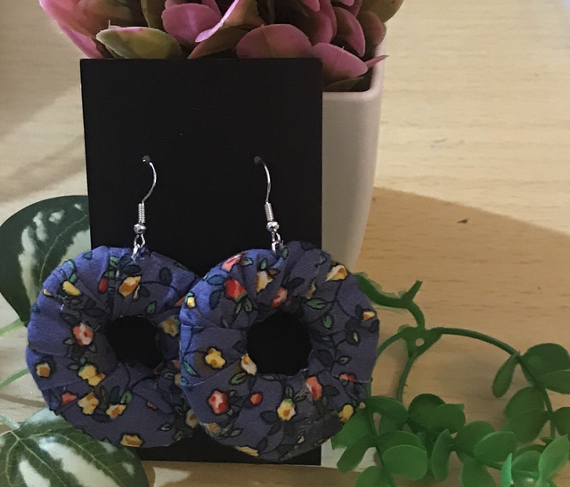 Purple Mixed Dangling Earrings-MFE06