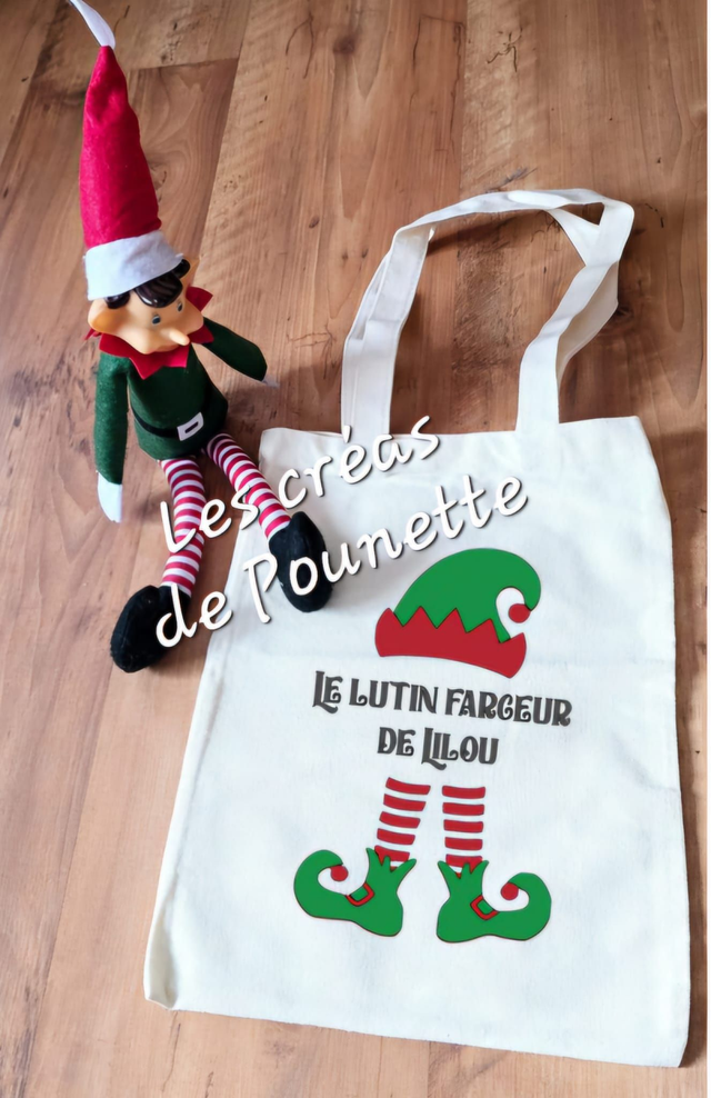 Tote bag pour lutin farceur à personnaliser + kit à télécharger
