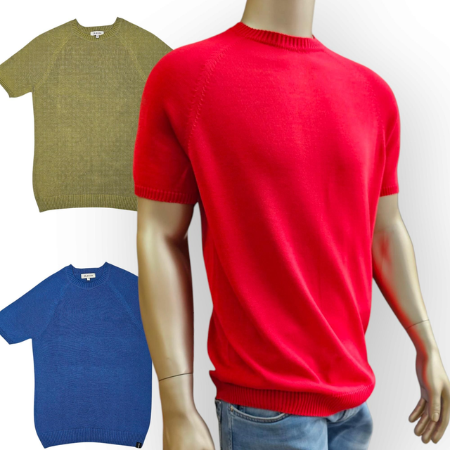 Kurzarm-Pullover "Toni" aus kühlendem LENZING™ Lyocell