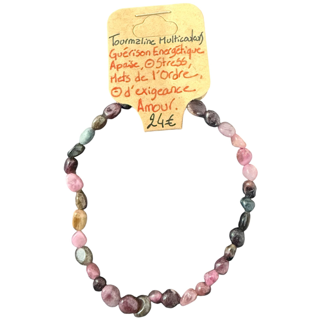Bracelet Tourmaline Multicouleurs