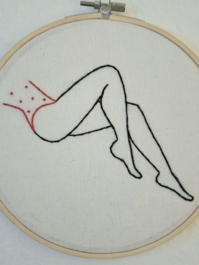 Les Culottées - Composition de 6 cercles brodés