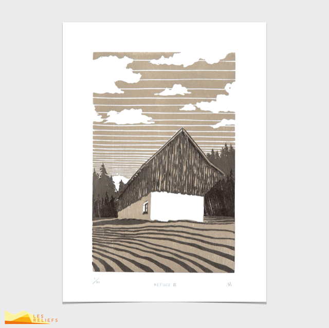 Woodcut 'Refuge II' 