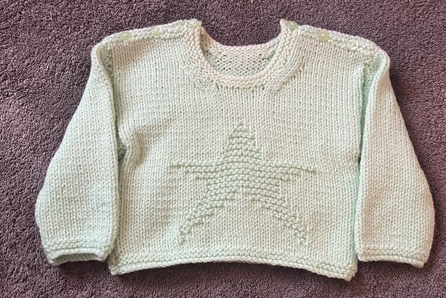 Mint jumper with star design 3-6months