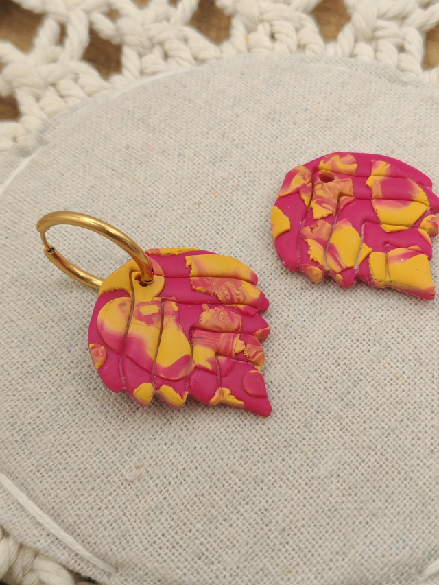 Feuilles rose jaune