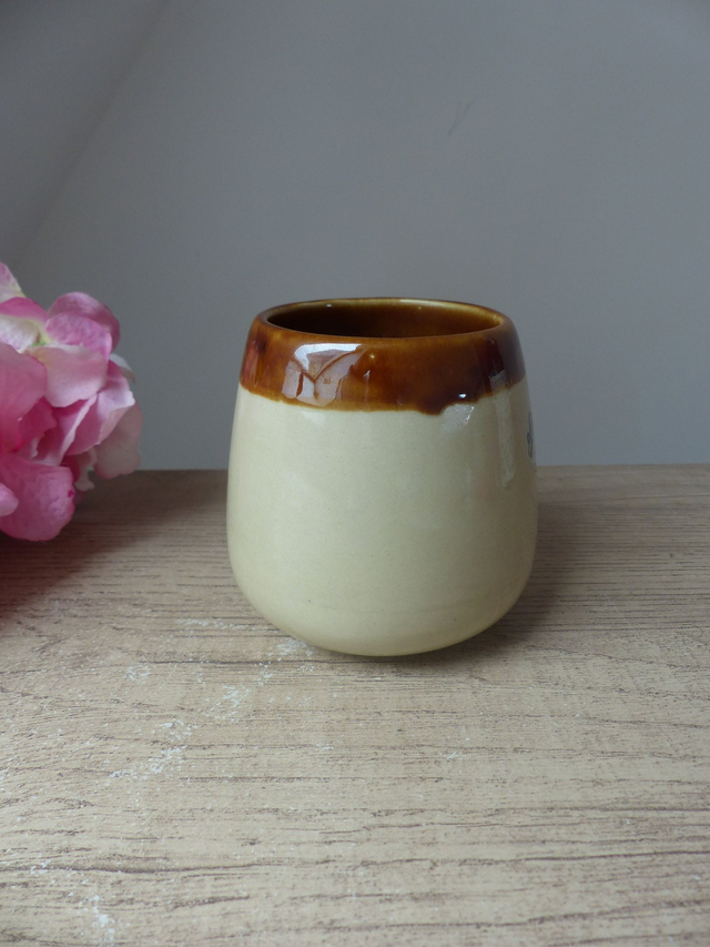 Mug Rustique en Grès Épi de Blé, Tasse Originale pour Café et Thé, Idée Cadeau Nature, Vintage Live Better Naturally, Bureau Déco Cuisine