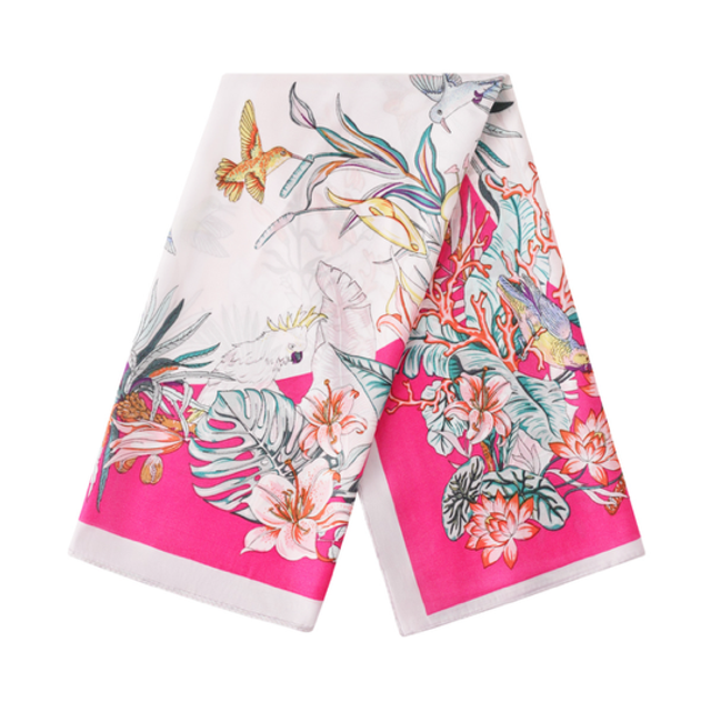 Sjaal love tropical roze