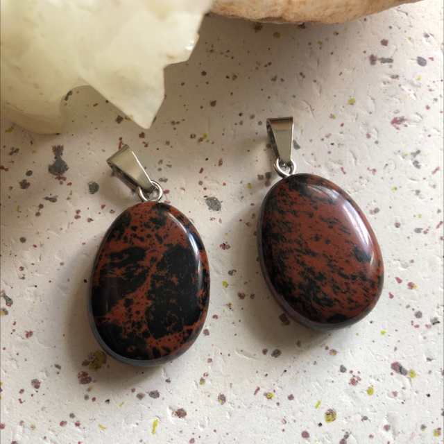 Pendentif Obsidienne Acajou A 