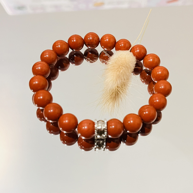 Jaspe Rouge 8 mm - Force - Protection - Courage 