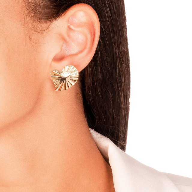 Brinco Coração Testurizado