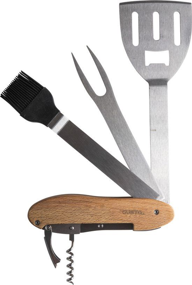 GUSTA | BBQ Multitool Zwart, 27,8 x 9 x 3,5 cm