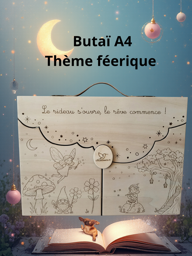 BUTAÏ A4 pour Kamishibaï inspiré thème féérique
