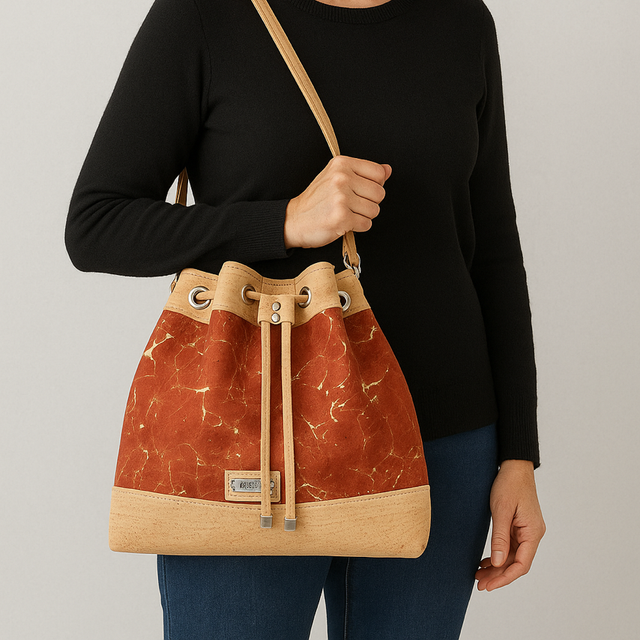 Sac seau « rouille doré »