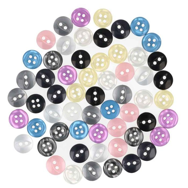 Knopen: Allerlei kleuren per set 5 stuks