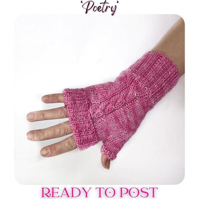 Tencel Cable Gloves (slightly imperfect)-POETRY