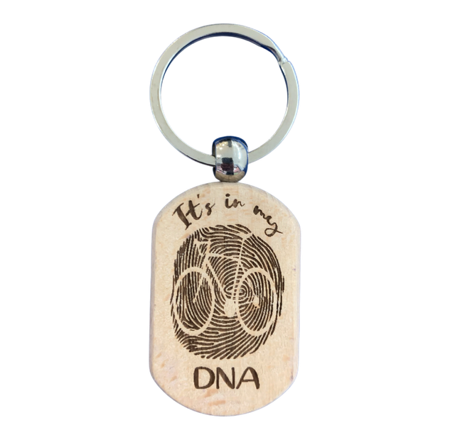 It's in my DNA Wooden Double Sided Keyring