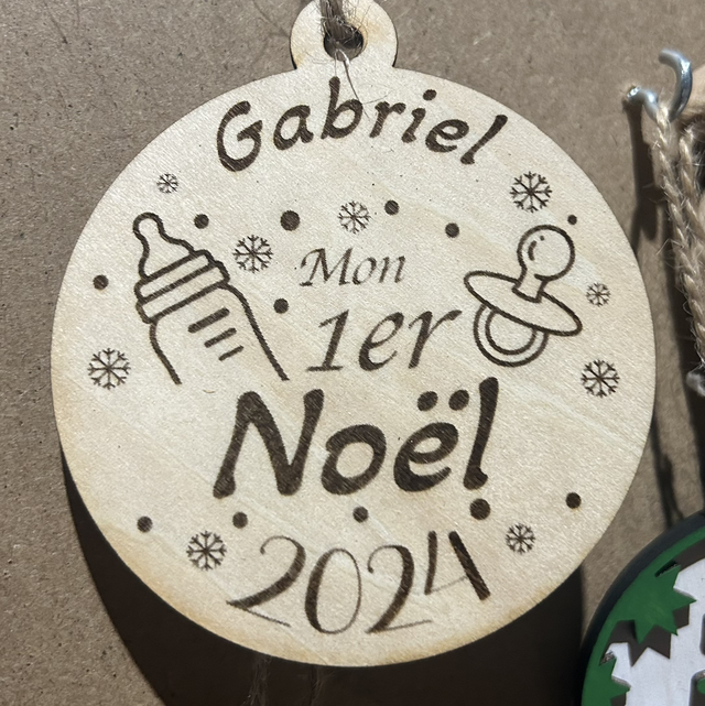 🎄 Boule de Noël “Mon 1er Noël” personnalisée 🎄