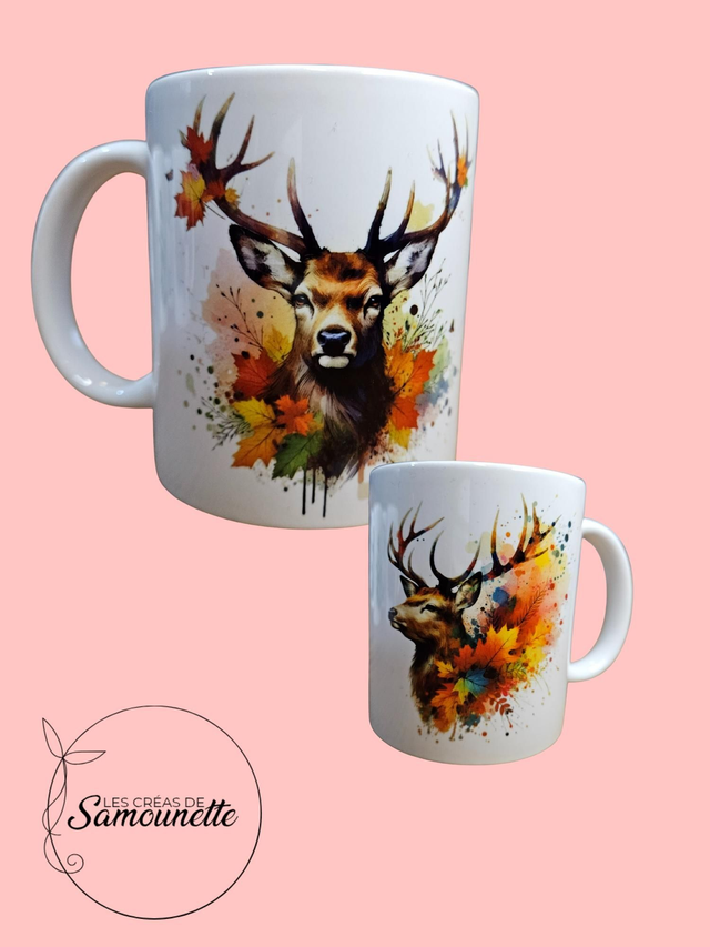 Tasse cerf automne 