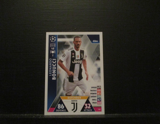 Leonardo Bonucci - UEFA Champions League Match Attax 2018/19 Original Trading Card #385