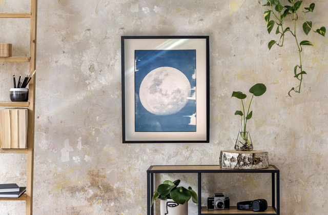 Cyanotype A3 Lune "9786" N°3