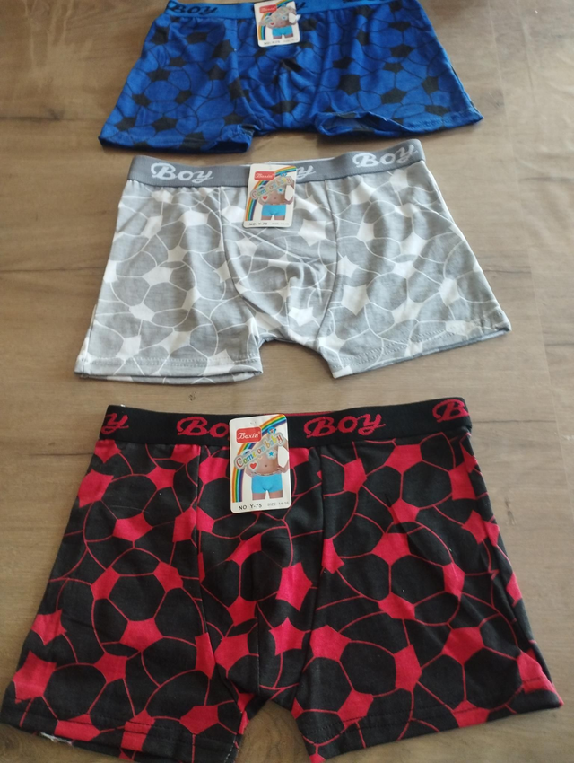 Lot de 3 boxers garçons imprimés foot 14/16 ans