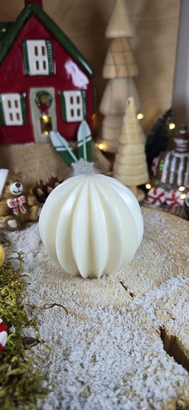 💫 Bougie Boule Plissée