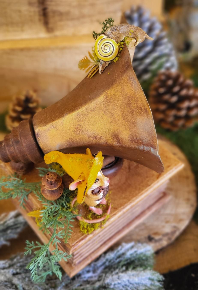 Dame Mielharmonie et son Barde Chantelent - Sculpture Fantastique