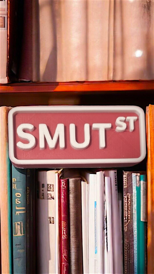 Bookshelf sign decor. 