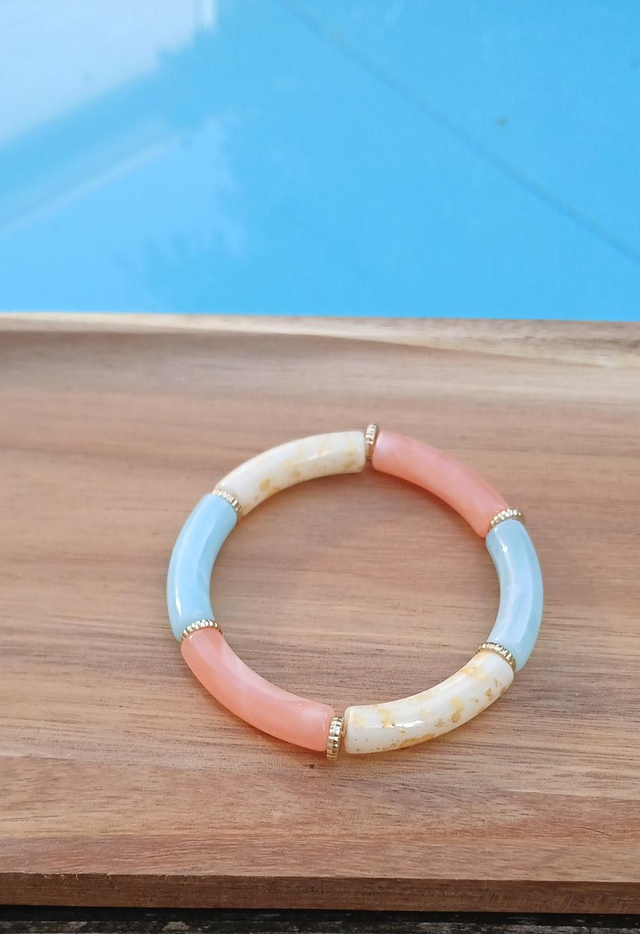 Bracelet perles tubes 