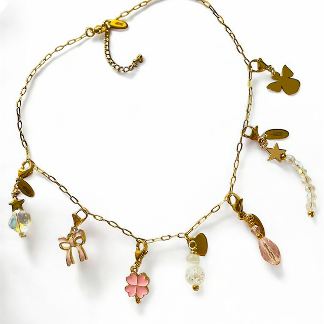 VENESI PINK et ses 7 Charms bonnet