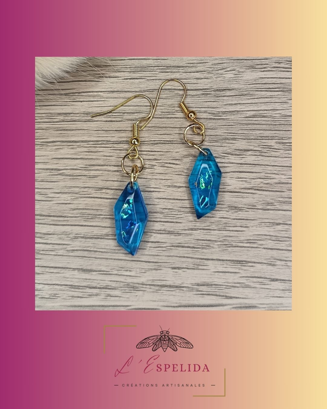 Gemmes de l'infinité bleues avec reflets brillants