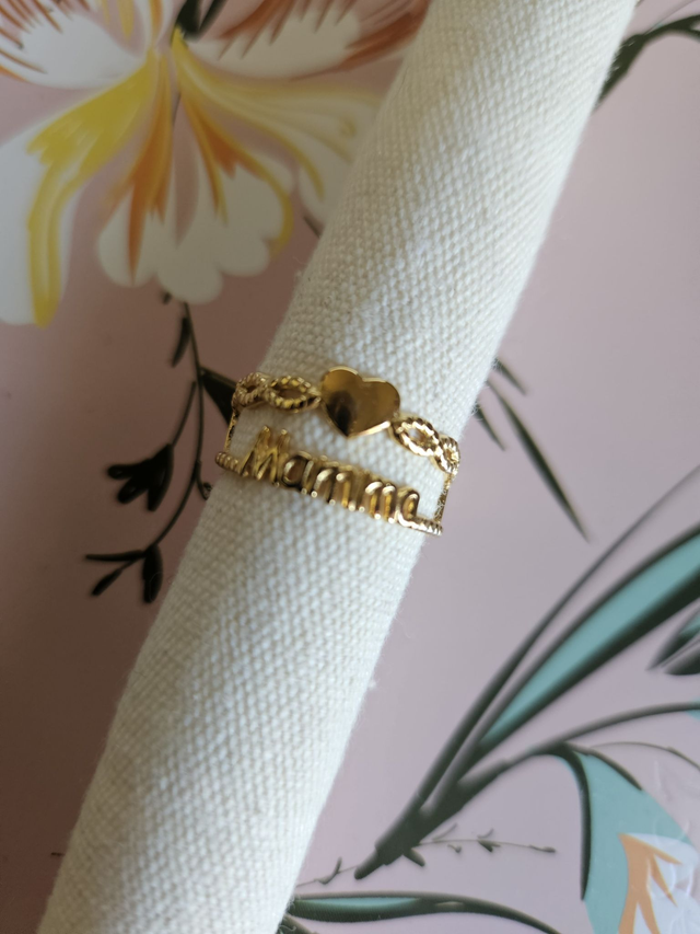 BAGUE DORE REGLABLE ACIER INOXYDABLE MODELE 3