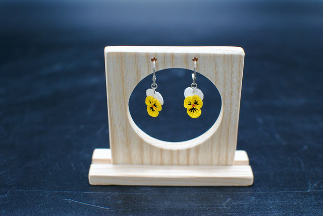 Boucles d&#039;oreilles &quot;Pensées&quot;