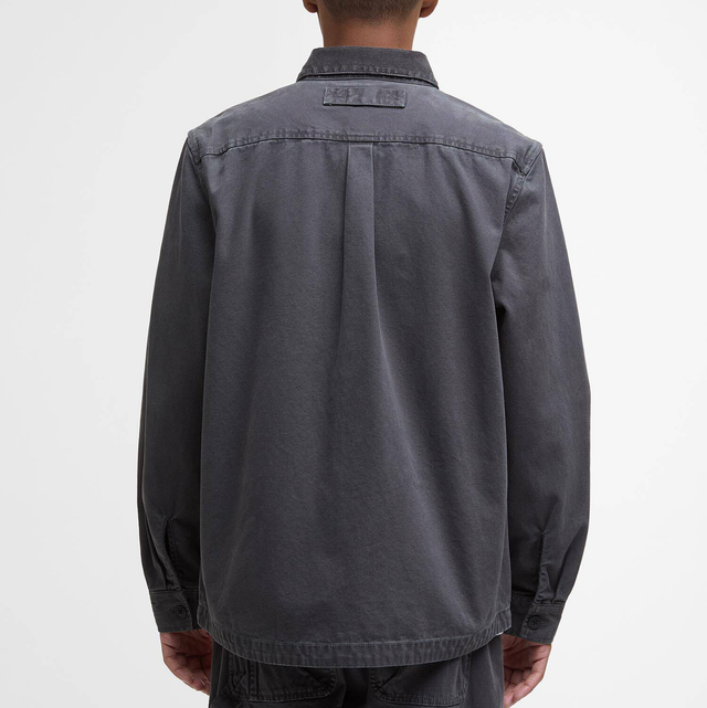 Barbour Bowland Garment Dyed Overshirt Black