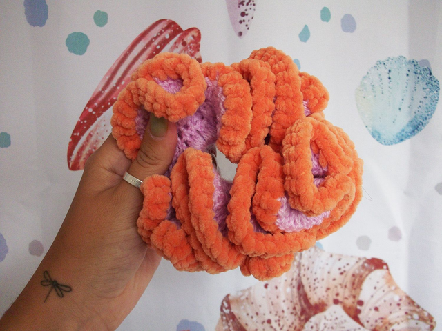 Purple and Orange Scrunchie