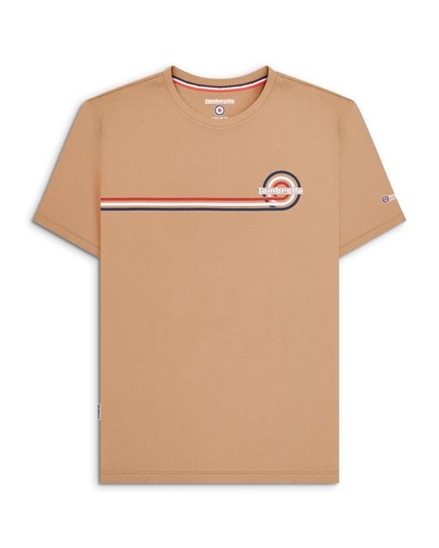 SS1310 Lambretta Retro Stripe Tee - Sand