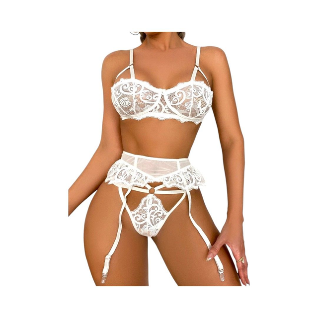 Conjunto de Encaje Blanco Javiera