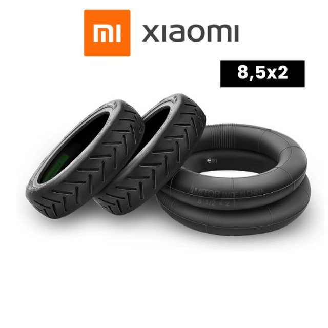 Pack de 2 Neumáticos y 2 Cámaras 8.5×2 compatibles con Xiaomi