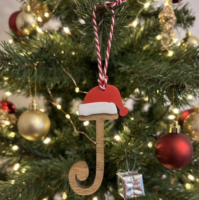 Personalised Wooden Christmas Tree Letter Ornaments
