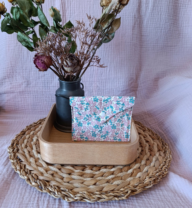 Pochette Fleuris Rose Pâle