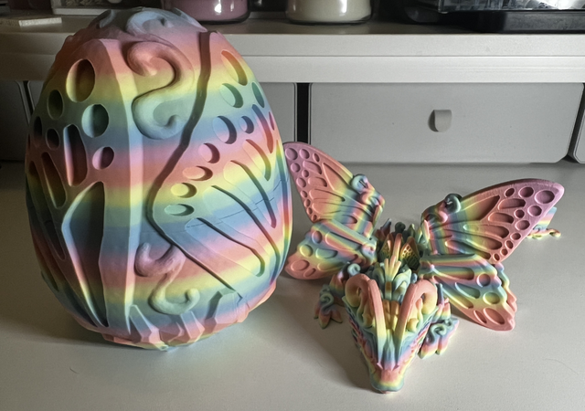 Large butterfly dragon and egg