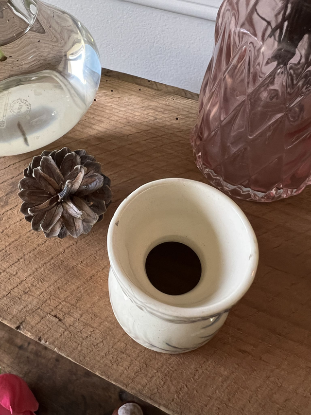 COQUETIER OISEAUX 1 - Coquetier Diabolo aux oiseaux de la manufacture de Gien - Terre de Fer